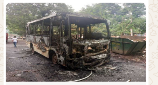 भीषण बस हादसा: आग की चपेट में आई बस, 20 यात्रियों की जलकर मौत – राष्ट्रपति, प्रधानमंत्री और मुख्यमंत्री ने जताया गहरा दुख