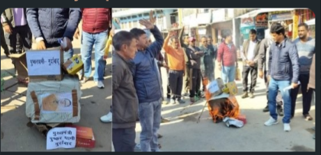 जनरल स्टाफ की मांग — सड़क निर्माण का काम BRO को सौंपा जाए; मुख्यमंत्री का पुतला फूंककर अल्टीमेटम